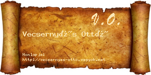 Vecsernyés Ottó névjegykártya